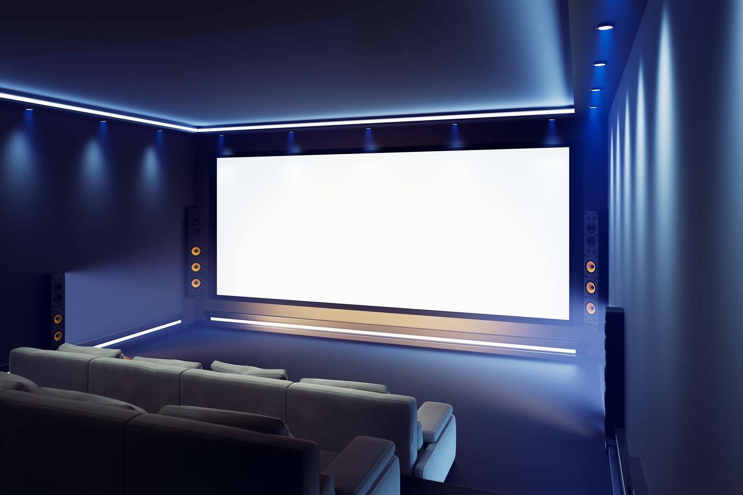 cinema screen set up 